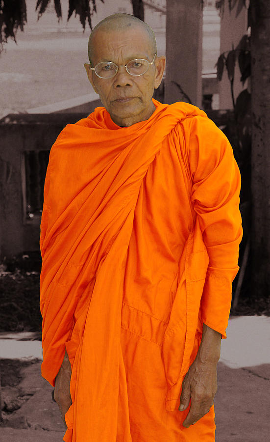 Monk in Bontigo Photograph by David Foster