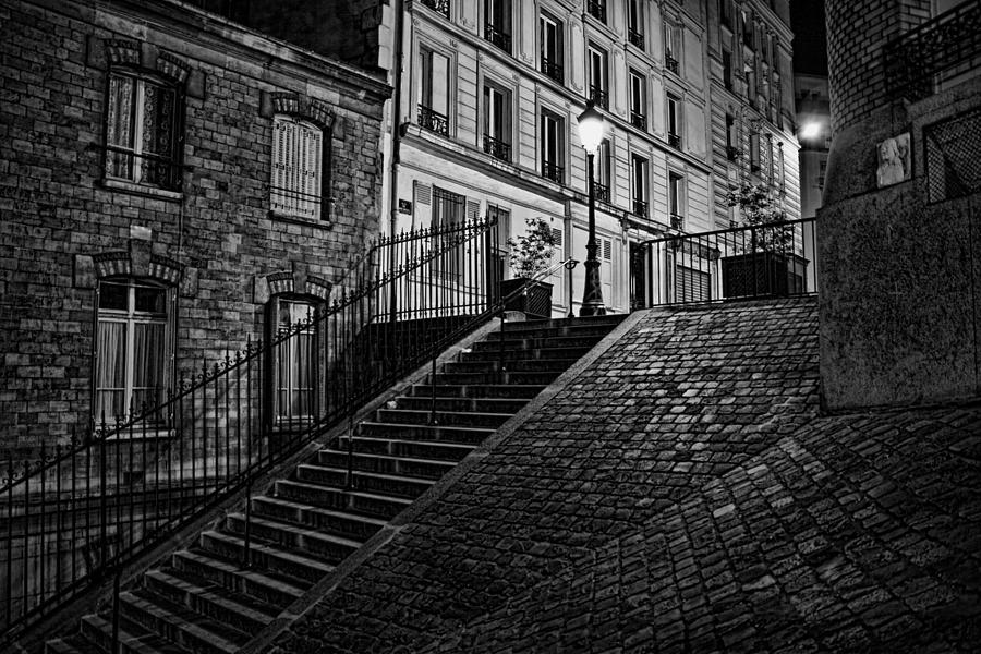 Montmartre After Dark Photograph by Wes and Dotty Weber