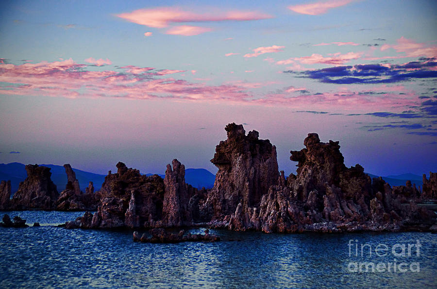 Mono Lake Tufas in Pink Photograph by Norma Warden