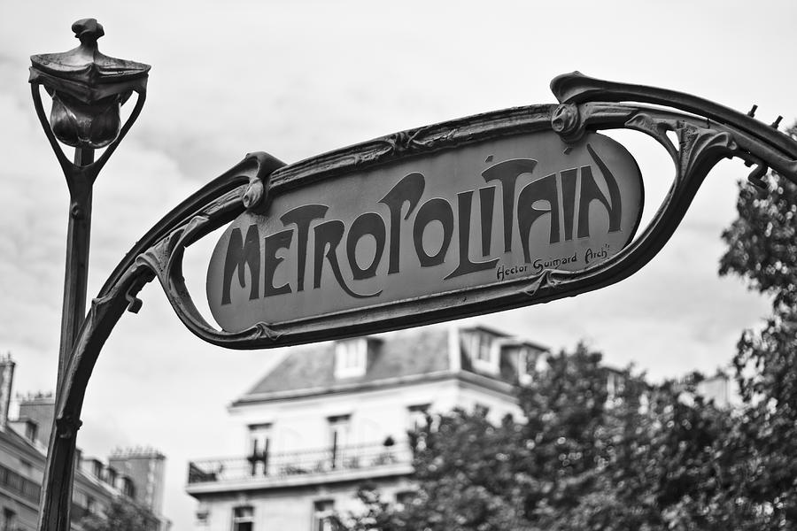 Paris Photograph - Monochrome Metropolitain  by Georgia Clare