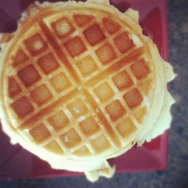 Butter Photograph - Monster Waffle!! #waffles #waffle by Alexx Grumski