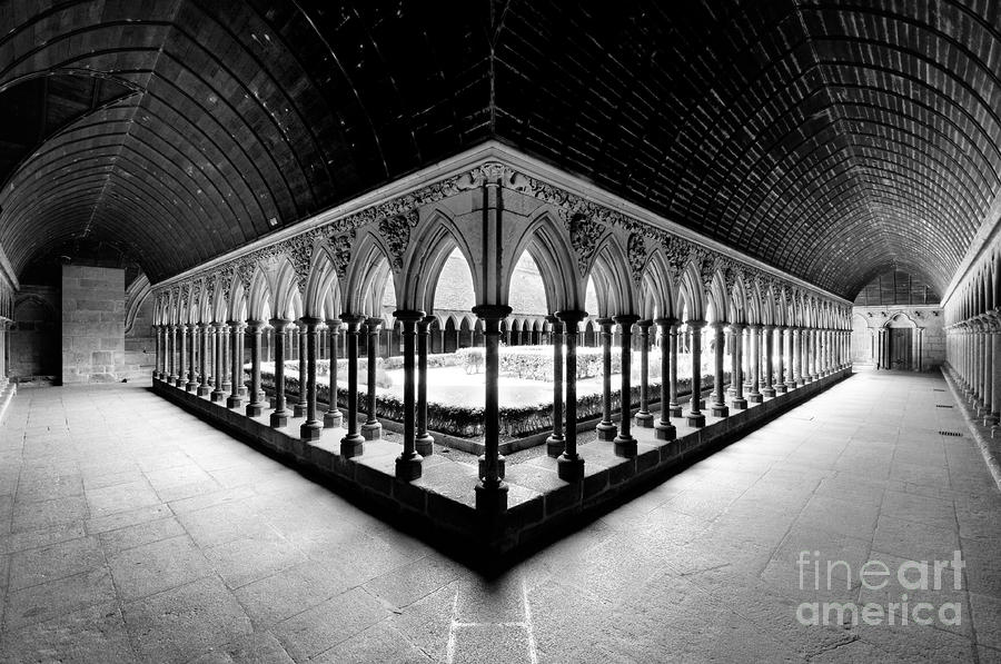 Mont Saint Michel Monastery Inner Court Photograph by Laurent Lucuix