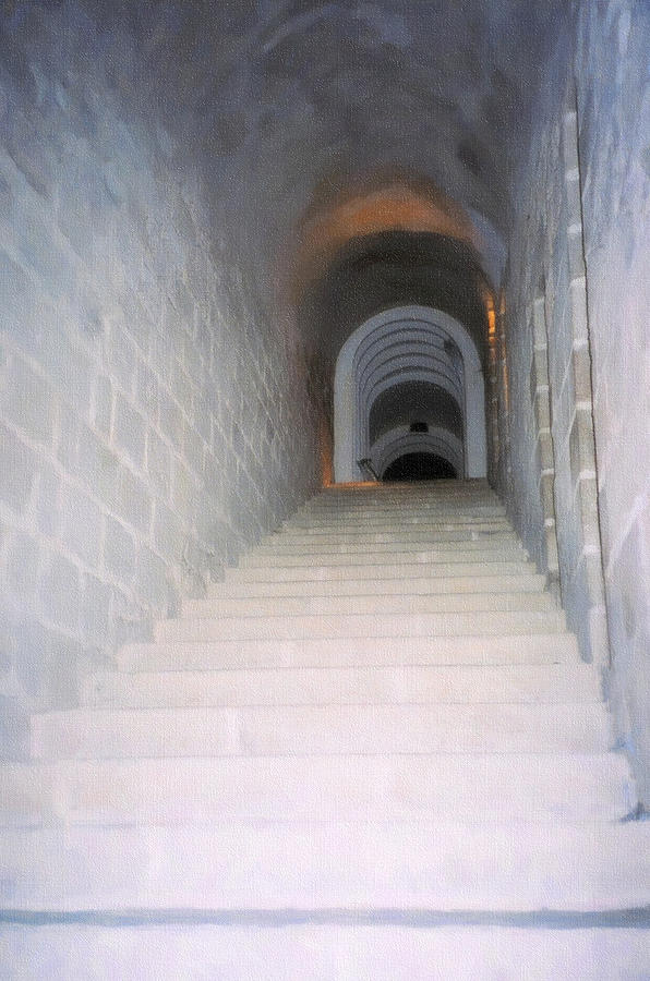 Mont St. Michel Stairs Digital Art by Donna L Munro