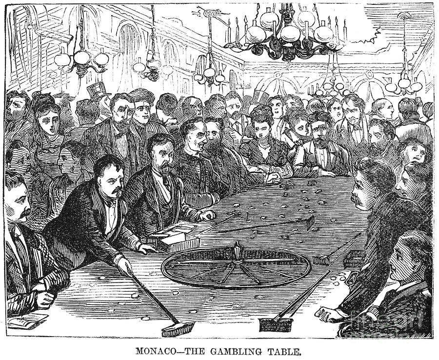 1874 Photograph - Monte Carlo: Gambling, 1874 by Granger