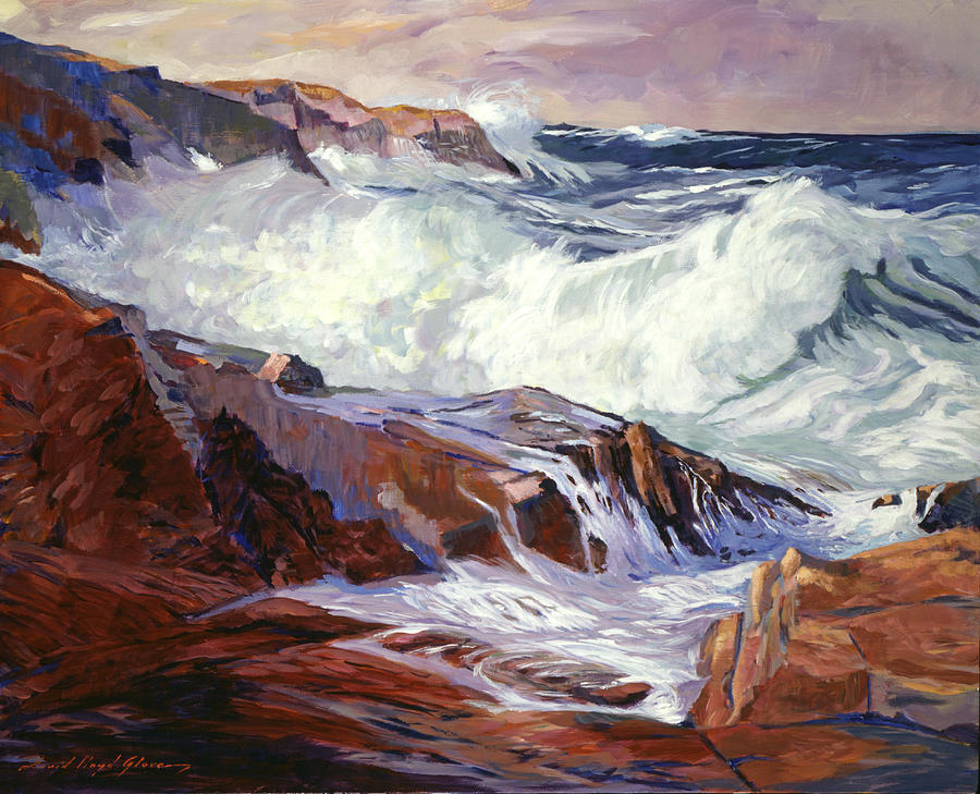 Monterey Coast Painting by David Lloyd Glover