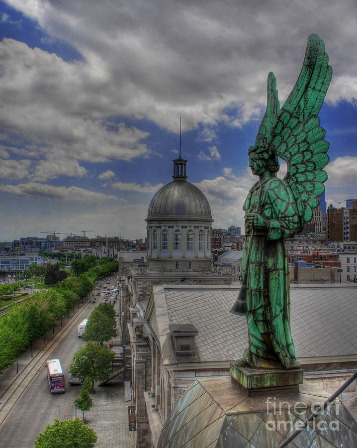 Montreals Guardian Angel  Photograph by Lee Dos Santos