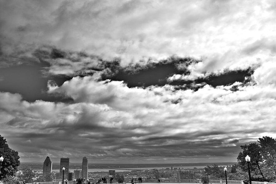 Montreals Sky in Black and White Photograph by Donato Iannuzzi