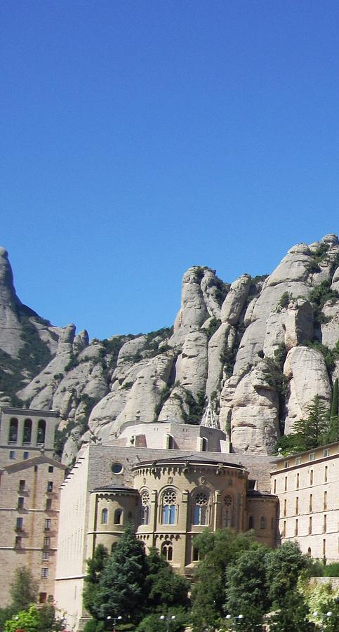 Montserrat Monastery Vertical Mountain Top View Spain Photograph by John Shiron