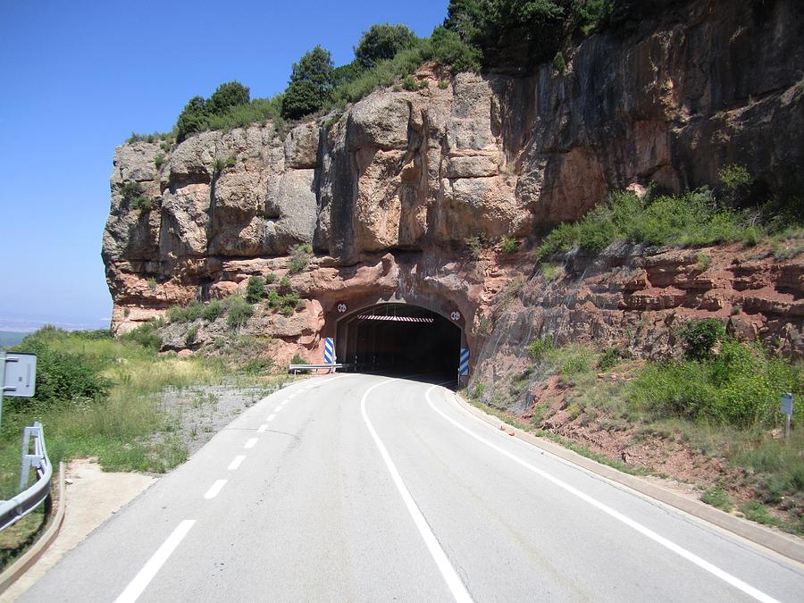 Montserrat Mountain Highway Tunnel View Near Barcelona Spain Photograph by John Shiron
