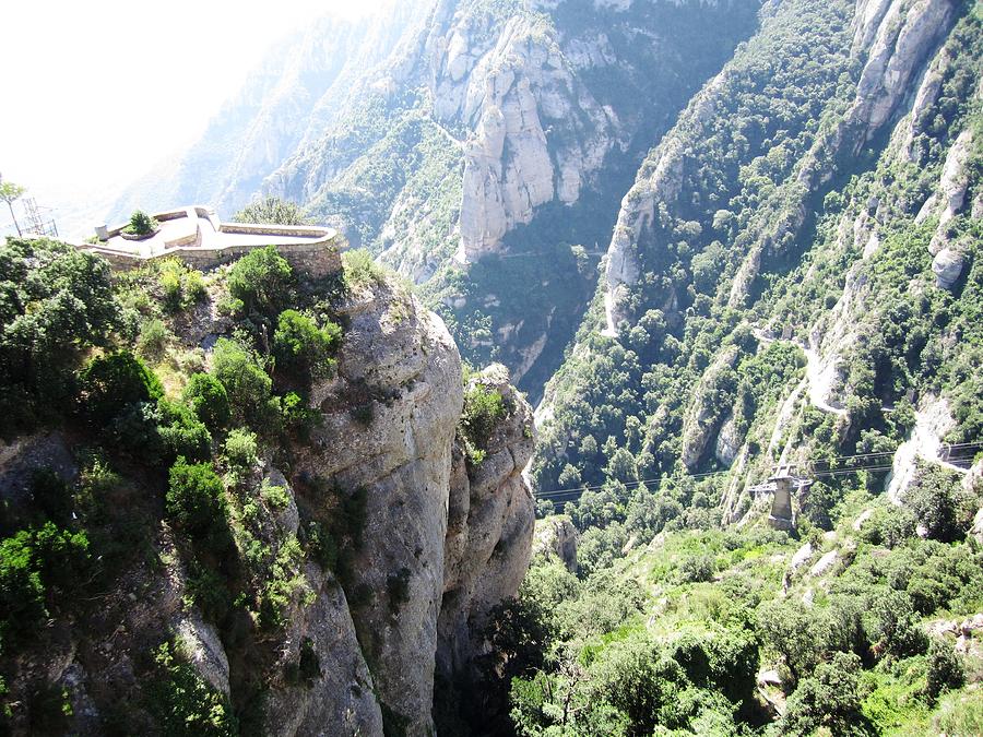 Montserrat Mountain Top Valley View Spain Photograph by John Shiron