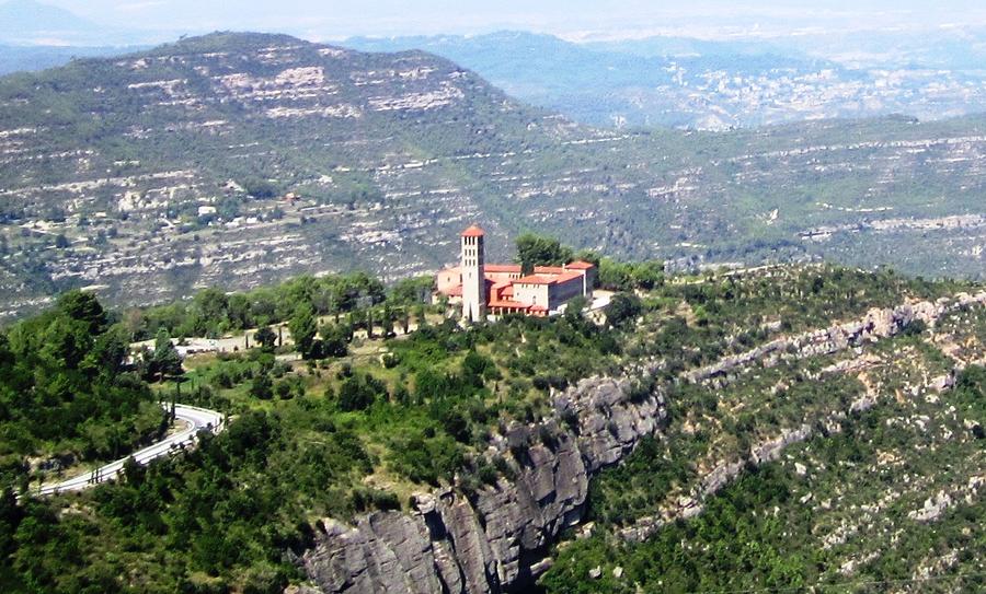 Montserrat Mountain View of A Monastery and Panorama Near Barcelona Spain Photograph by John Shiron