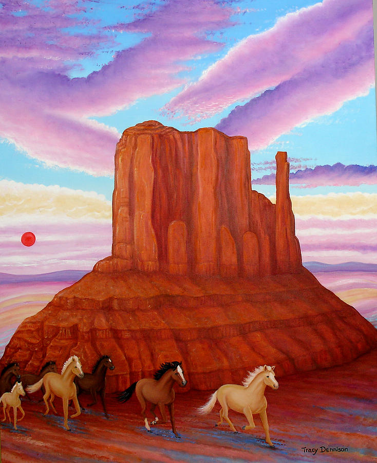 Monument Valley Painting by Tracy Dennison