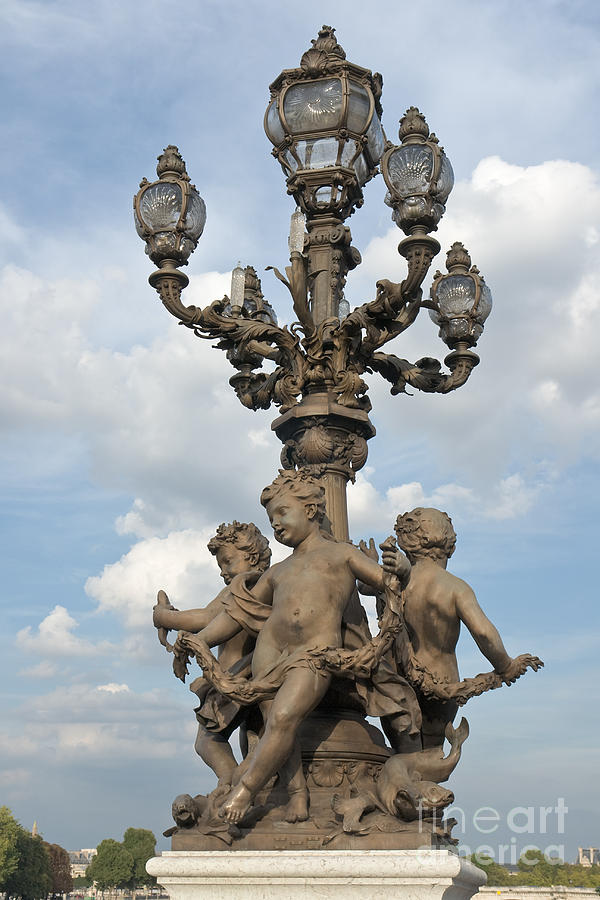 Monumental lamp on Bridge Alexandre III Photograph by Fabrizio Ruggeri