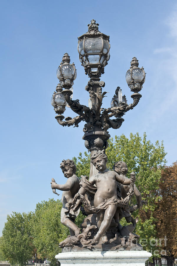 Monumental lamp on Pont Alexandre III Photograph by Fabrizio Ruggeri