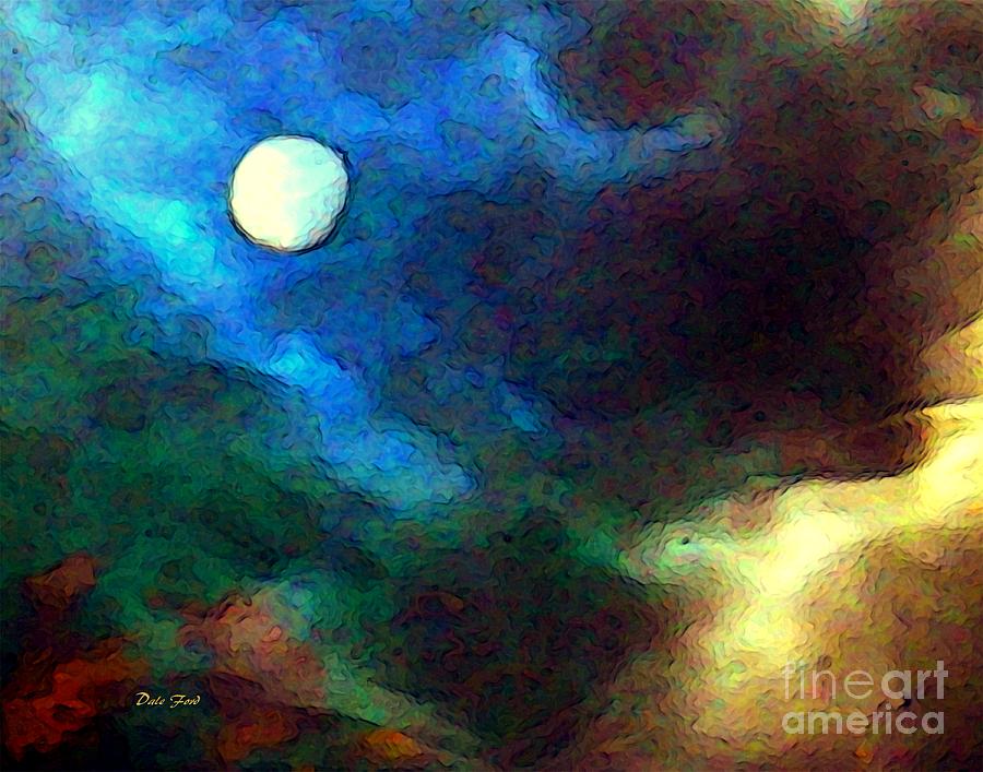 Abstract Digital Art - Moon by Dale   Ford