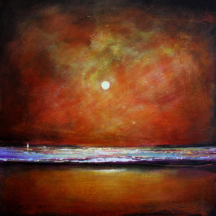 Beach Painting - Moon Glow by Toni Grote