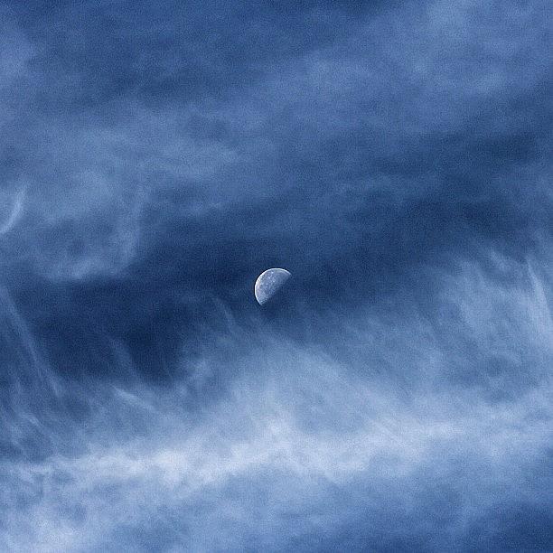 Moon In A sea Of Clouds Over Leeds Photograph by Carl Milner
