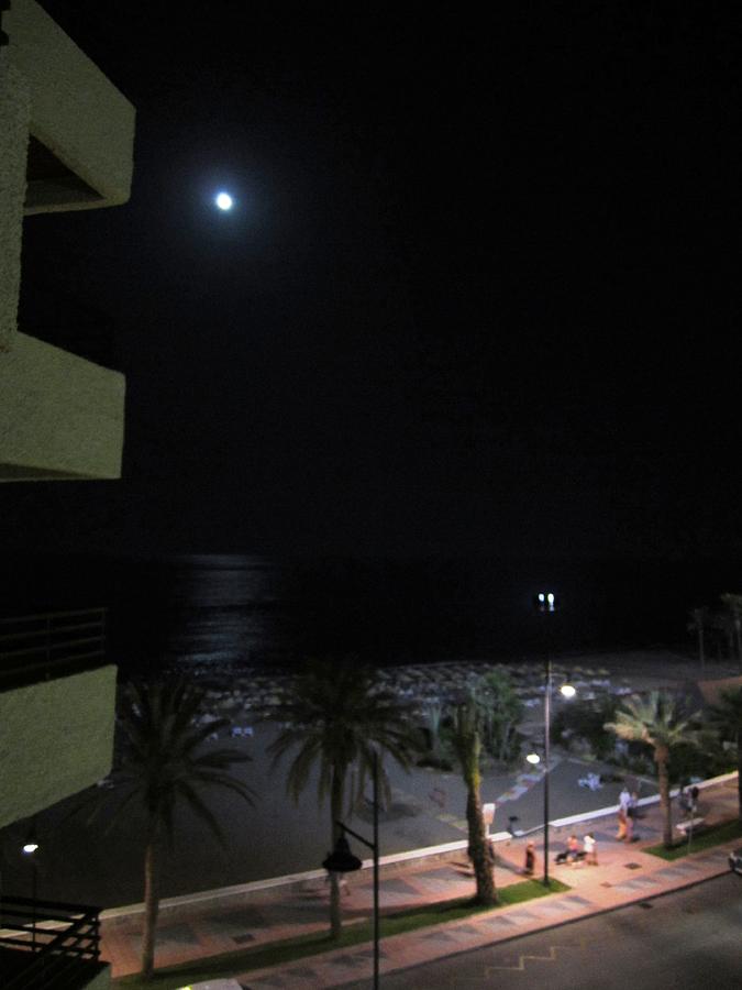 Moon Light Reflection At Night Costa Del Sol Beach Spain Photograph by John Shiron
