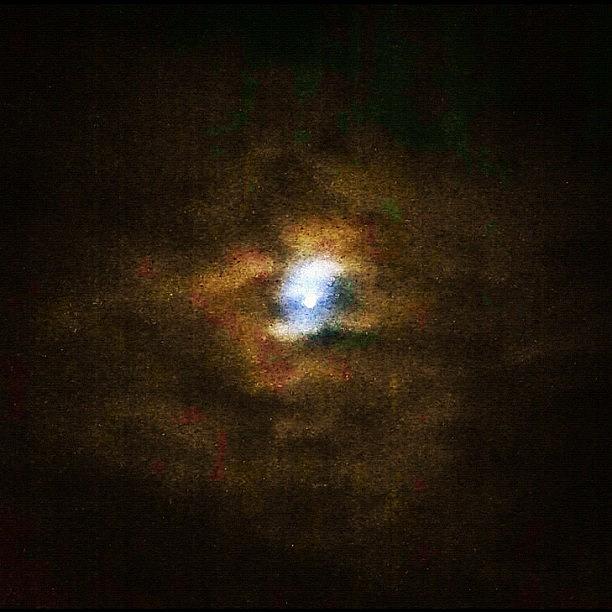 Clouds Photograph - Moon Looks Great Tonight, Just Wish I by Aaron Justice