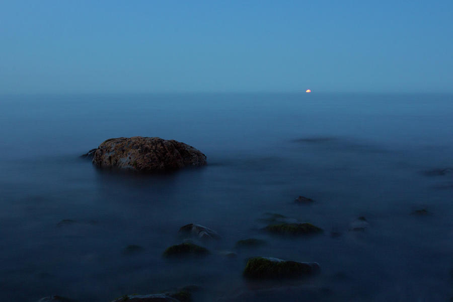 Moon On Horizon Photograph by Celine Pollard