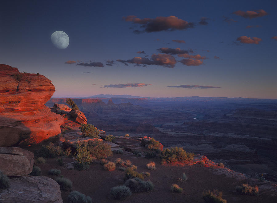 Moon Over Canyonlands National Park Photograph by Tim Fitzharris