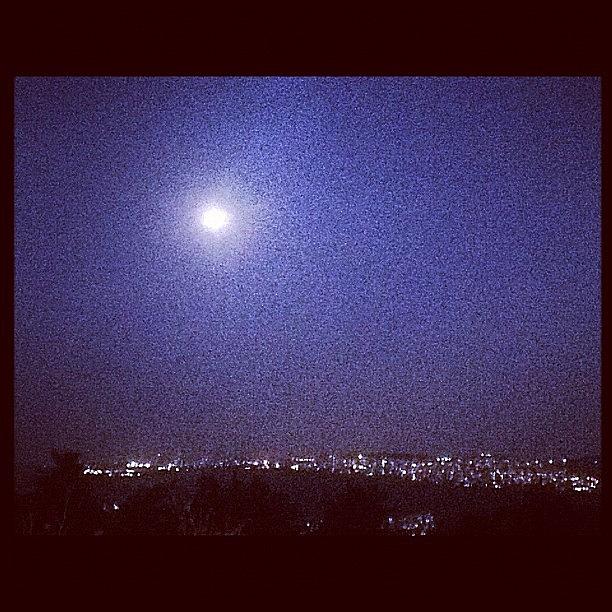 Moon Over Jerusalem ! Photograph by Rosa Beja