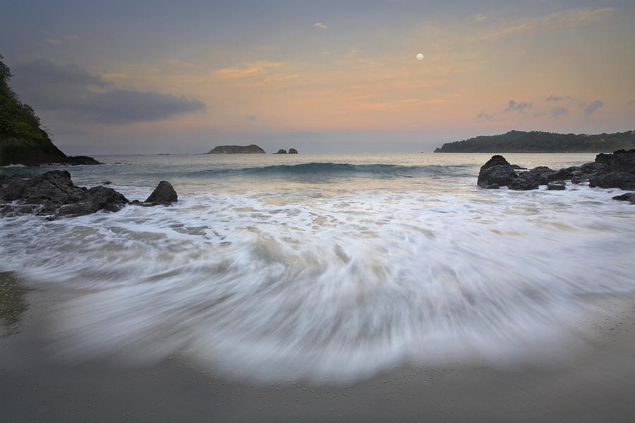 Moon Over Playa Espadilla Costa Rica Photograph by Tim Fitzharris
