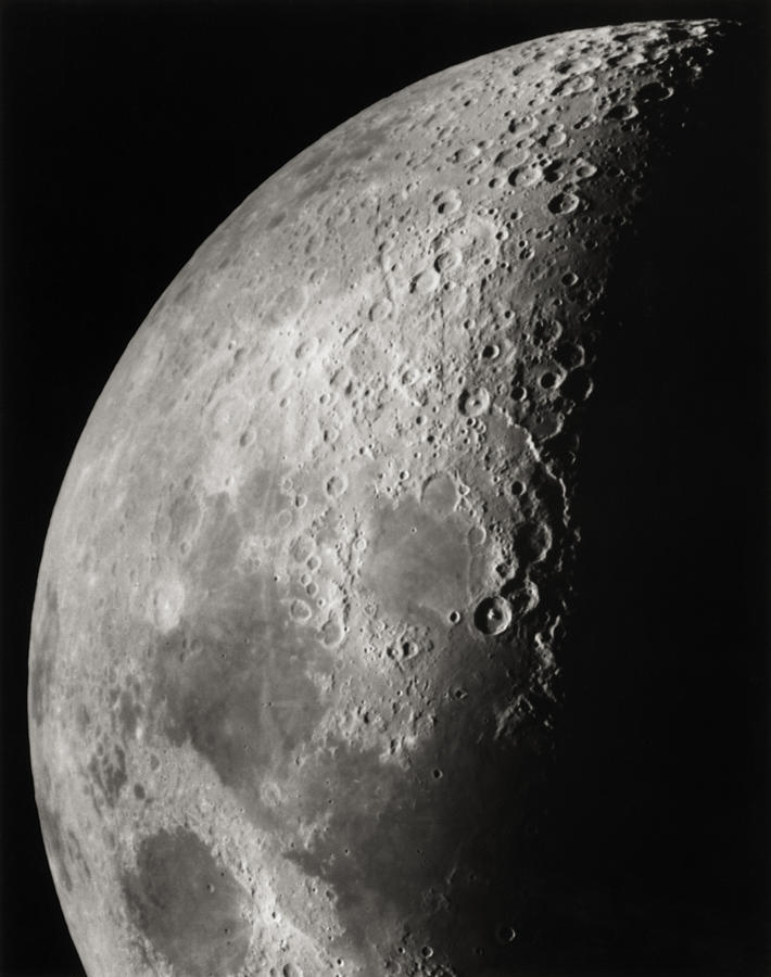 Moon Photograph - Moon Surface Detail by John Sanford