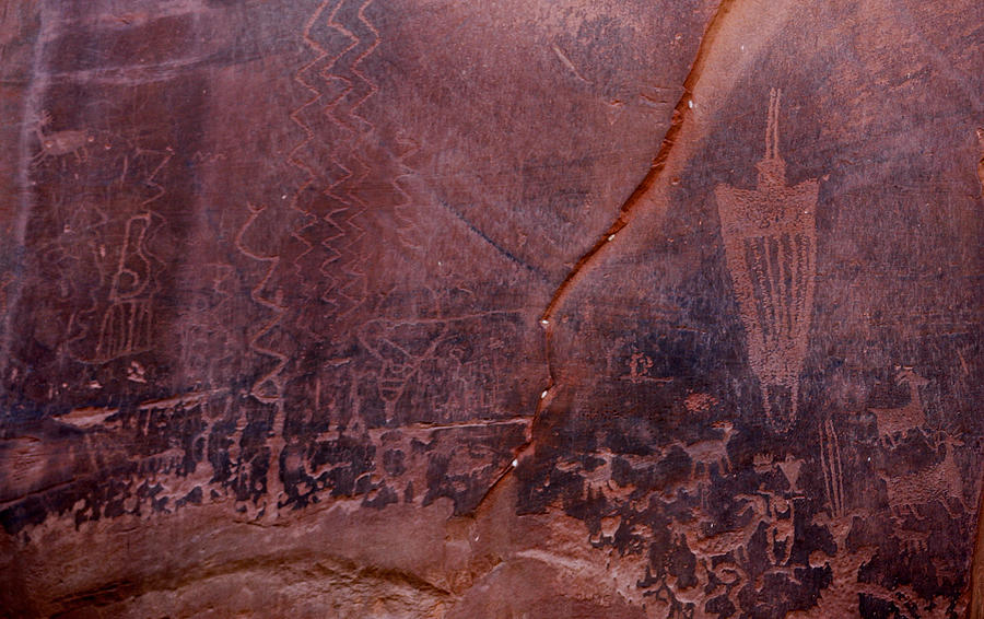 Moonflower Canyon Petroglyphs Photograph by Marilyn Hunt