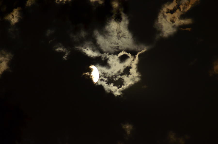 Moonglow Reveals Face in the Cloud Photograph by Maureen E Ritter