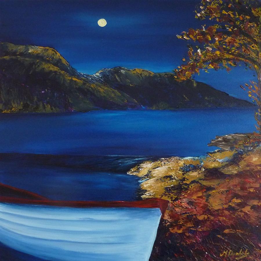 Moonlight On Loch Eck Painting By Margaret Denholm   Moonlight On Loch Eck Margaret Denholm 