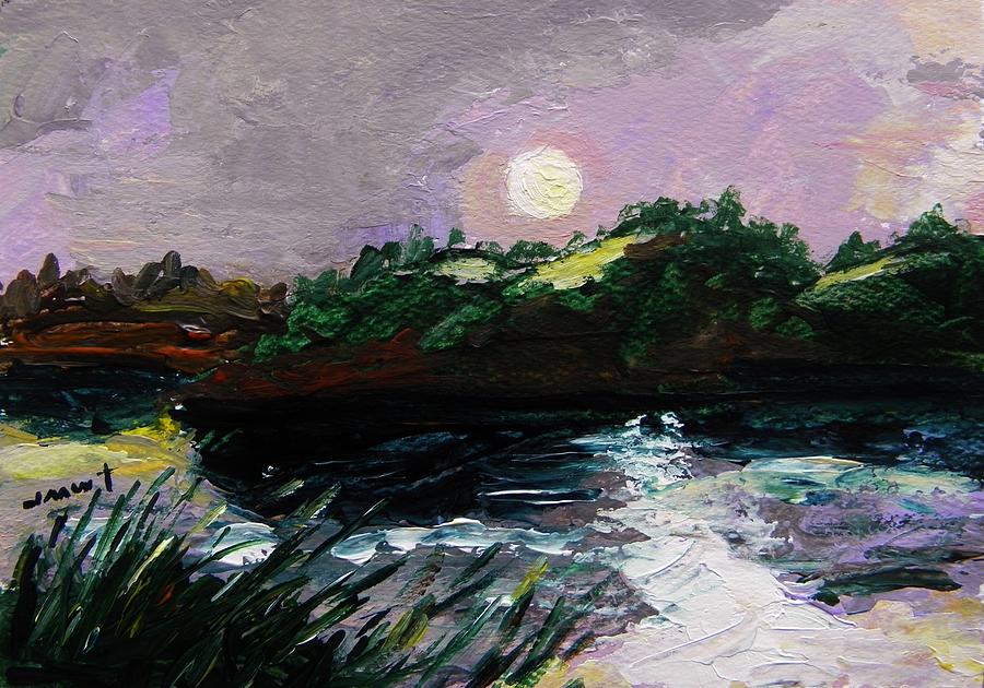 Moonlight on Pale Violet Painting by John Williams