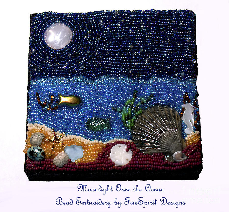 Moonlight Over the Ocean Mixed Media by Patricia Griffin Brett