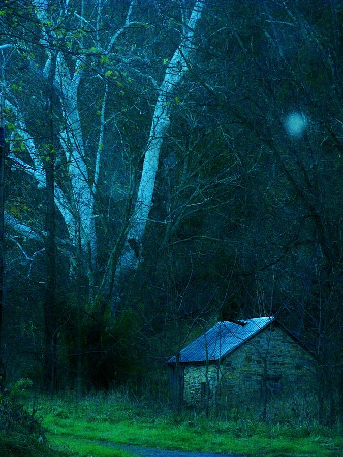 Moonlit Cabin  Photograph by Joyce Kimble Smith
