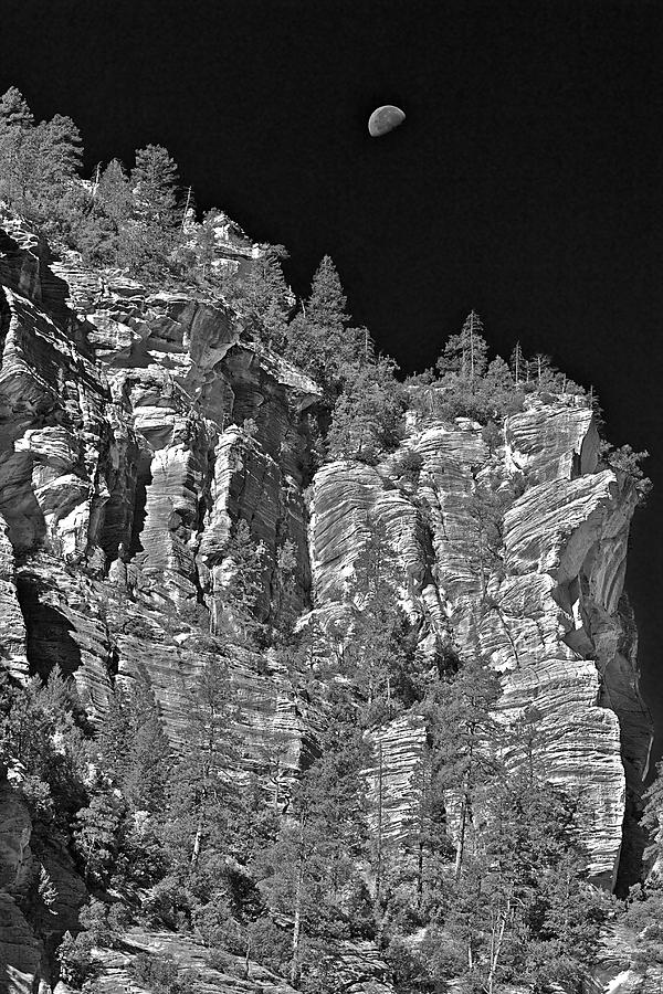 Moonlit Cliffs Photograph by Phyllis Denton