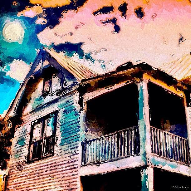 Instagrammer Photograph - Moonlit House - As The Sun Falls Down by Photography By Boopero