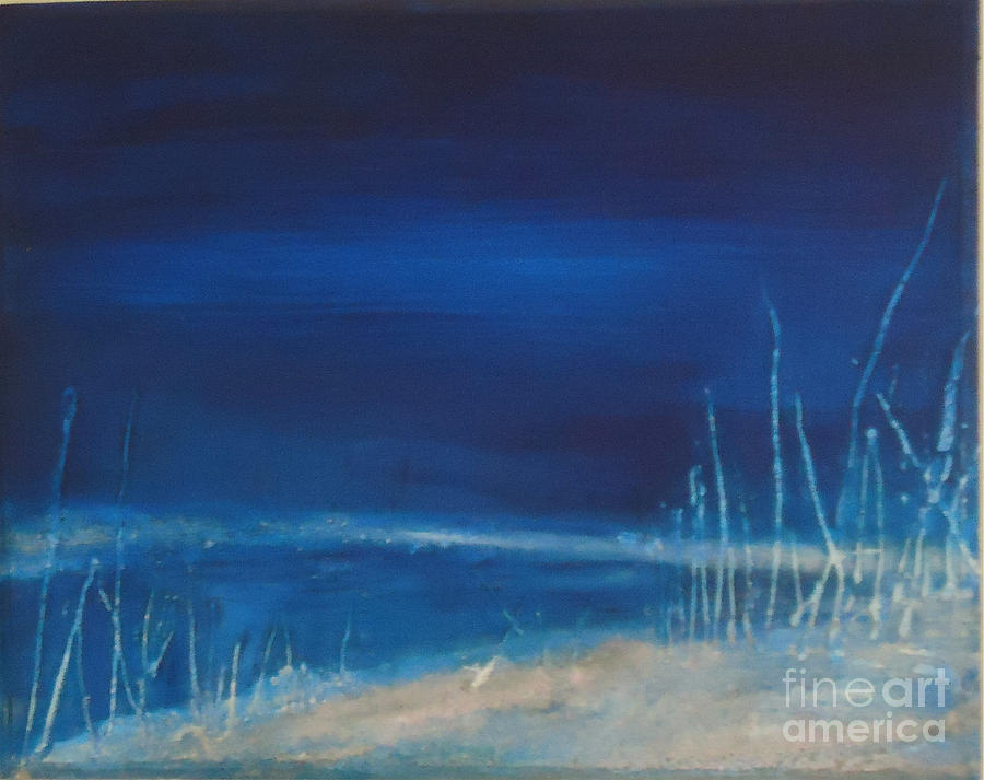 Landscape Painting - Moonlit Sands by Amy Jo