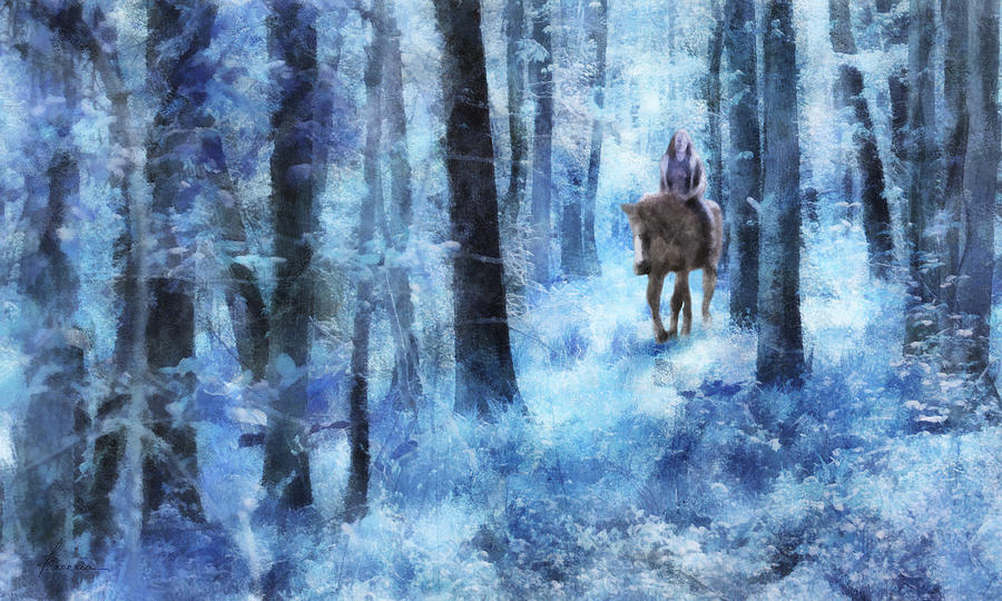 Moonlit Woods Trail Digital Art by Frances Miller