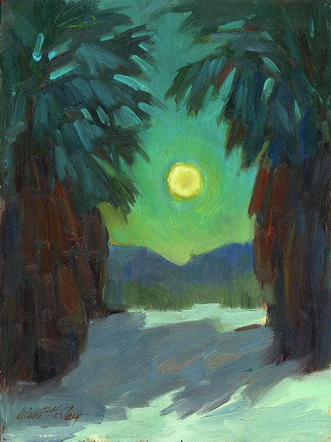 Mountain Painting - Moonrise by Diane McClary