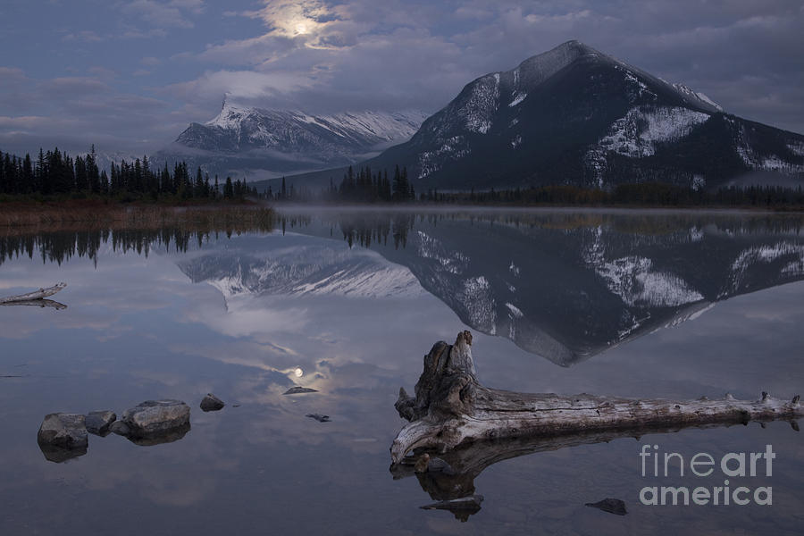 Moonrise over Banff Photograph by Keith Kapple
