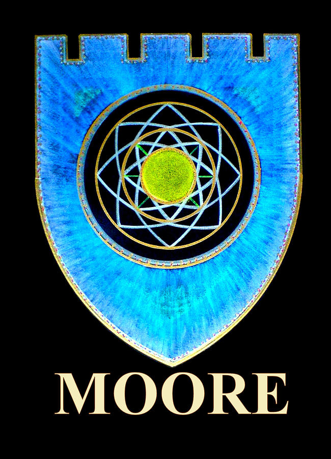 Moore Family Crest Painting by AHONU Aingeal Rose