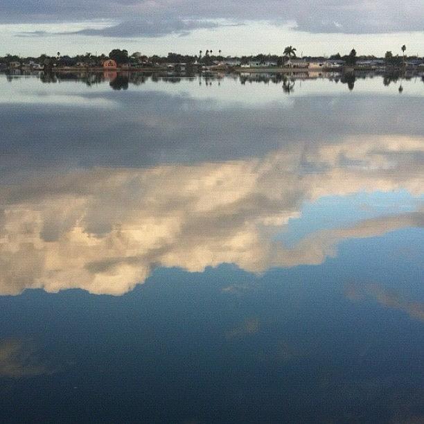 Mirror Photograph - More Clouds On Water #mirror #sunrise by Michael Hughes