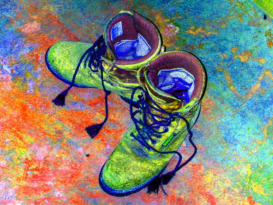 Morgans Boots Digital Art by Nina-Rosa Dudy