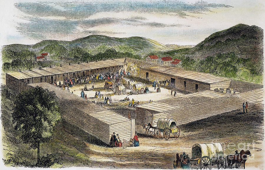 Mormon Encampment, 1858 Photograph by Granger