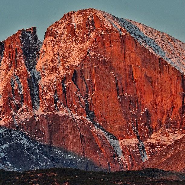 Mountain Photograph - Morning Alpenglow On The East Face Of by Chris Bechard