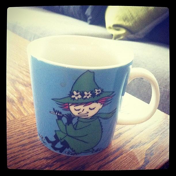 Morning Coffee In Awesome Moomin Cup Photograph by Christiane Ylven Vibe