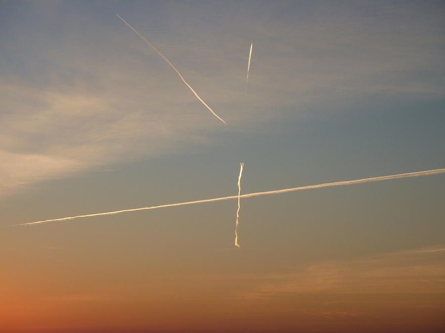 Morning Contrails Photograph by Marie Morrisroe