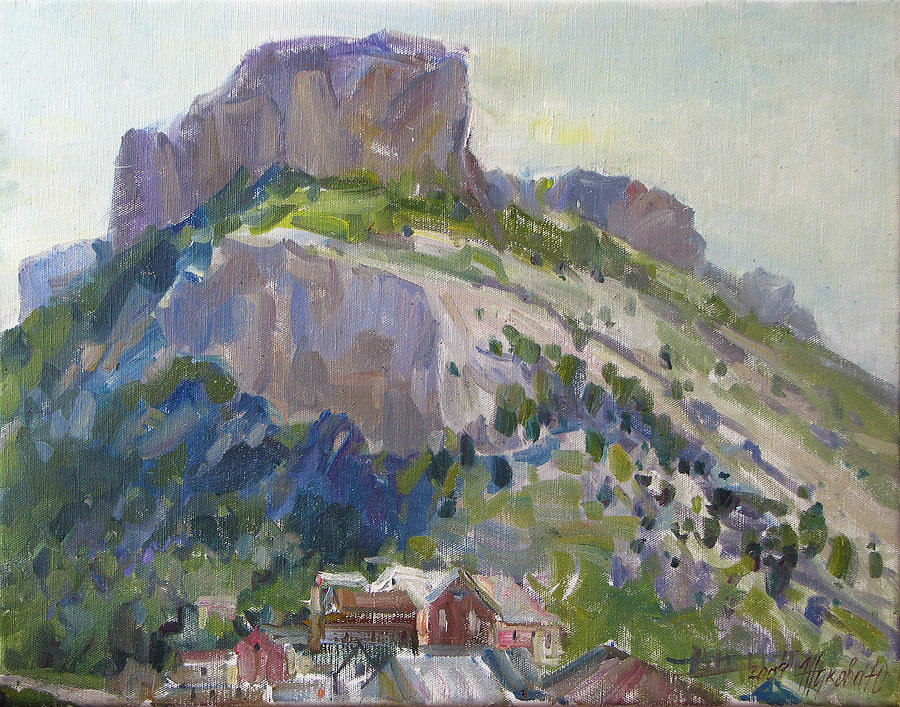 Morning in mountains Painting by Juliya Zhukova