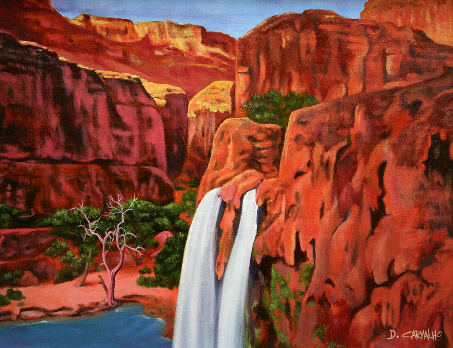Morning in the Canyon Painting by Daniel Carvalho