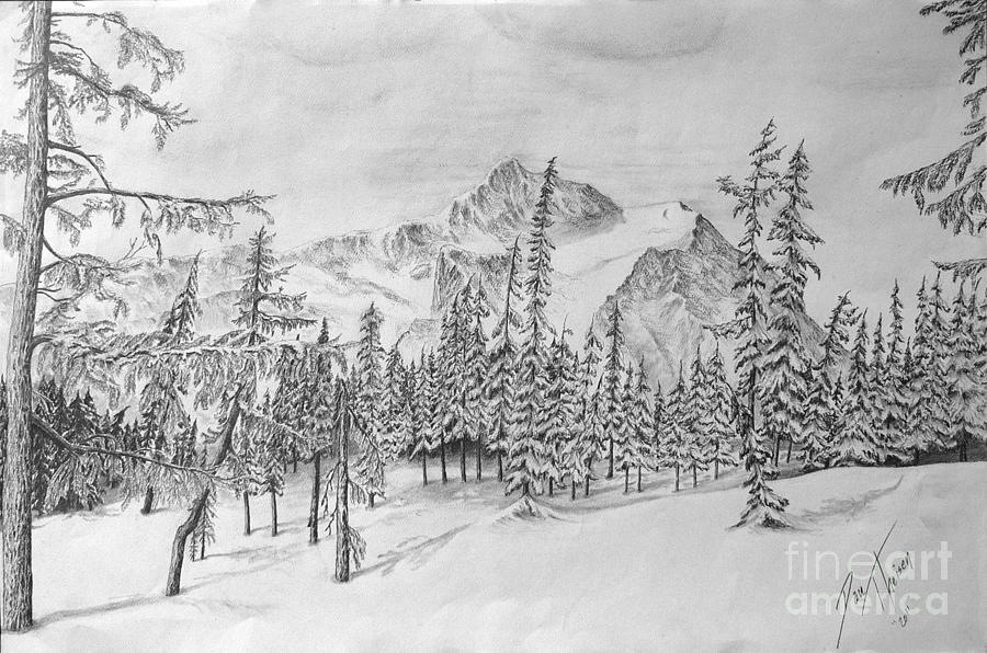 Morning in the Rockies Drawing by Dan Theisen - Fine Art America